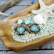 Load image into Gallery viewer, Ombre Shell Honu Earrings - Maple