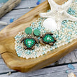 Load image into Gallery viewer, Ombre Shell Honu Earrings - Maple