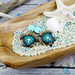 Load image into Gallery viewer, Ombre Shell Honu Earrings - Maple