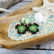Load image into Gallery viewer, Ombre Shell Honu Earrings - Cherry