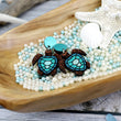 Load image into Gallery viewer, Ombre Shell Honu Earrings - Cherry