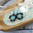 Load image into Gallery viewer, Ombre Shell Honu Earrings - Walnut