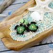 Load image into Gallery viewer, Ombre Shell Honu Earrings - Walnut