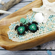 Load image into Gallery viewer, Ombre Shell Honu Earrings - Walnut