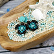 Load image into Gallery viewer, Ombre Shell Honu Earrings - Walnut