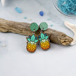 Load image into Gallery viewer, Ombre Pineapple Charm Earrings - Maple