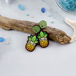 Load image into Gallery viewer, Ombre Pineapple Charm Earrings - Cherry