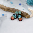 Load image into Gallery viewer, Ombre Pineapple Charm Earrings - Walnut