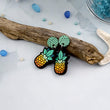 Load image into Gallery viewer, Ombre Pineapple Charm Earrings - Walnut