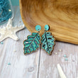 Load image into Gallery viewer, Tropical Palm Dangle Earrings - Maple