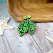 Load image into Gallery viewer, Tropical Palm Dangle Earrings - Maple