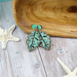 Load image into Gallery viewer, Tropical Palm Dangle Earrings - Maple