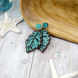 Load image into Gallery viewer, Tropical Palm Dangle Earrings - Cherry