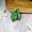 Load image into Gallery viewer, Tropical Palm Dangle Earrings - Cherry