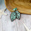 Load image into Gallery viewer, Tropical Palm Dangle Earrings - Cherry