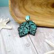 Load image into Gallery viewer, Tropical Palm Dangle Earrings - Walnut