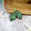 Load image into Gallery viewer, Tropical Palm Dangle Earrings - Walnut