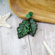 Load image into Gallery viewer, Tropical Palm Dangle Earrings - Walnut
