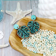 Load image into Gallery viewer, Monstera Dangle Earrings - Maple