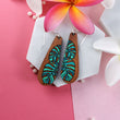 Load image into Gallery viewer, Long Monstera Leaves Earrings - Cherry