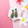 Load image into Gallery viewer, Short Monstera Leaf Earrings - Cherry