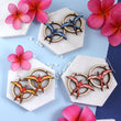 Load image into Gallery viewer, Iwa Bird Round Earrings - Maple