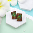 Load image into Gallery viewer, Palm Leaves Earrings - Cherry