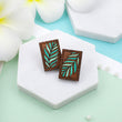 Load image into Gallery viewer, Palm Leaves Earrings - Cherry