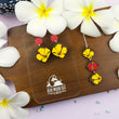 Load image into Gallery viewer, Diamond Hibiscus Earrings - Walnut