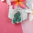 Load image into Gallery viewer, Long Monstera Leaves Earrings - Maple