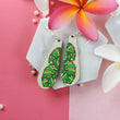Load image into Gallery viewer, Long Monstera Leaves Earrings - Maple