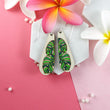 Load image into Gallery viewer, Long Monstera Leaves Earrings - Maple