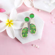 Load image into Gallery viewer, Short Monstera Leaf Earrings - Maple