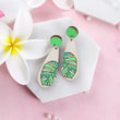 Load image into Gallery viewer, Short Monstera Leaf Earrings - Maple