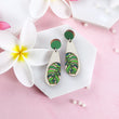 Load image into Gallery viewer, Short Monstera Leaf Earrings - Maple