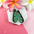 Load image into Gallery viewer, Long Monstera Leaves Earrings - Walnut