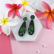 Load image into Gallery viewer, Short Monstera Leaf Earrings - Walnut