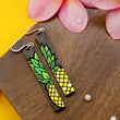 Load image into Gallery viewer, Pineapple Bar Earrings - Walnut