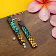 Load image into Gallery viewer, Pineapple Bar Earrings - Walnut