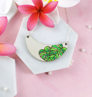 Monstera Necklace - Maple
